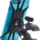 Upgraded 2024 Bicycle & Motorcycle Phone Mount - The Most Secure & Reliable Bike Phone Holder for iPhone, Samsung or Any Smartphone. Stress-Resistant & Highly Adjustable. x10 to Safeness & Comfort