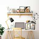 Double 8x10 Picture Frame Hinged Folding Vertical Stand for Tabletop Display, Wood Two Opening 8x10 Double Photo Frame Collage with Shatter Resistant Plexiglass, Black