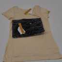 Mcilia Stretch Scoop Neck T-Shirt Soft Solid Basic Tee, Pack of 2, Small