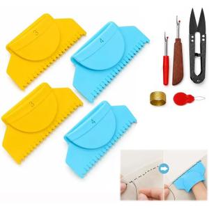 Edge Stitch Guide for Sewing – Sewing Gauge Tool for Even Stitching, Quilting & Hand Sewing – Stitch Spacing Guide for Beginners, Sewing Accessories Kit for Straight, Neat, Professional Seams