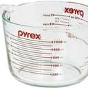 Pyrex Prepware 1-Quart Measuring Cup, Clear with Red Measurements