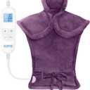 RENPHO Electric Heating Pad for Back, Mothers Day Gifts & Birthday Gifts for Women Men Mom Dad, FSA Eligible & HSA Store, Neck and Shoulder Heat Pad, Fast Heating, 24"x33", ETL Certified, Purple