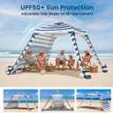 ABORON 10x10 FT Beach Cabana, Pop Up Beach Canopy with Side Wall, UPF 50+