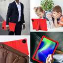 ATOOZ for Evermyth 10 Inch Tablet Case 2025 KB1001/KB1004/KB1001L/KB1004L,Soft Silicone Kids Case for MUISOO 10 Inch Tablet MISKB100477 with PC Stand (Red)