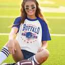 Football Shirts Women Game Day Shirt Sequin Gameday Outfits Football Team Fans Graphic Tees Fall Sports Jersey (L)