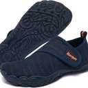 Racqua Boys Water Shoes Kids Girls Breathable Beach Shoes Quick Dry Outdoor Sports Lightweight Non-Slip Swim Pool Shoes Navy/ Orange Little Kid, Size: 11