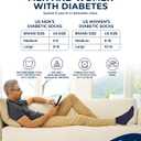 Pembrook Ankle Diabetic Socks for Women & Men | 6 Pairs | Wide Non Binding Neuropathy Socks | Quarter Length, Large