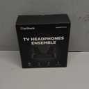 Wireless Headphones for TV Watching, TV Headphones with Transmitter Charging Base, Bluetooth V5.3, No Lip-Sync Delay, Clear Voice, Plug & Play, Comfortable, Gifts for Elderly/Seniors (Black)