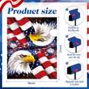 Tiamon American Flag Bald Eagle Mailbox Cover Magnetic 4th of July Post Box Decoration Standard Size 20 x 18 Inch Patriotic Decorative Mailbox Cover for 250th Anniversary Garden Yard Outdoor Decor