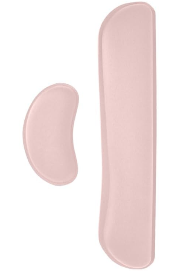 Wrist Rest for Computer Keyboard and Mouse, Ergonomic Design Wrist Support Pad for Keyboard, Soft Memory Foam Desk Pads Support Hand and Arm Easy Typing Pain Relief, 2 Piece Pad, Pink