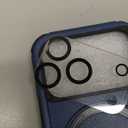 for iPhone 17 Pro Case with Privacy Tempered Glass Screen Protector & Camera Lens Protector, Compatible with MagSafe, Invisible Kickstand, Shockproof Phone Cover, Blue