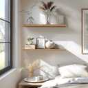 GXYAWPJ 24 Inch Floating Shelves for Wall Rustic Light Wood Wall Shelves for Bedroom Set of 4