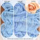 10 Pack Light Blue Cheesecloth Table Runner 17x108 Inch Semi Sheer Boho Gauze Cheese Cloth Table Runners, for Wedding Bridal Shower Birthday Party Home Decor Garden Farmhouse
