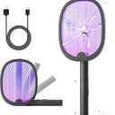 YISSVIC Electric Fly Swatter Foldable Bug Zapper Racket 2 in 1 Mosquito Killer with Attractant Light Rechargeable 1800mAh for Indoor Home Backyard Patio Camping