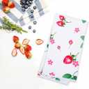 Qchengsan Kitchen Towels,2 Pack Dish Towels,Cute Strawberry Decor Tea Towels,18x26 Inch Spring Kitchen Hand Towel,Absorbent Reusable for Cleaning Home Decorative Housewarming