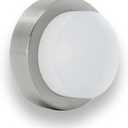 EVI Herrajes | Door Stop | 0.94" x 0.55" | Adhesive or Screw Installation | Matte Finish (Stainless Steel) | White Natural Silicone Rubber | Mod. I-205/24B