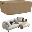 Tempera Retangle Patio Furniture Cover,Outdoor Table Covers Waterproof, Outdoor Dining Set Cover,Heavy Duty Deck Patio Furniture Covers,108''L x 82''W x 27.8''HSpace Grey