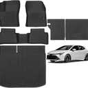 Naibeve Floor Mats for Toyota Corolla Hatchback 2019-2025 2026(Not for Corolla Cross & Sedan)- All Weather for Corolla Hatchback Floor Mats Trunk Mat Backrest Mats Accessories