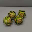 Timgle 4 Pcs Green Artificial Artichokes Fake Vegetables and Fruits for Summer Kitchen Wedding Bowl and Vase Decorations (Large)