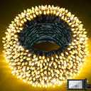 1500 LED Christmas Lights Outdoor with 12 Modes, 470FT Green Wire Christmas String Fairy Lights with Timer & Dimmable, Waterproof Twinkle Tree Lights for House Party Wedding Xmas Decor, Warm White