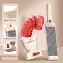 ONCE FOR ALL Meat Slicer Cleaver Kitchen Knife Set For Meat Slicing Shredding, Manual Fresh Meats Cutter Food Slicer For Beef Pork Mutton For Home Cooking BBQ Hot Pot (Pink)