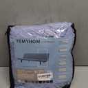 YEMYHOM Futon Cover Latest Jacquard Design High Stretch Armless Sofa Bed Slipcover Anti-Slip Furniture Protector with Elastic Bottom (Futon, Light Blue)