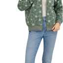 Billabong Women's Full Zip Oversized Sherpa Lined Hoodie Jacket (S)