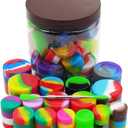 2ml 3ml 5ml 7ml Silicone Wax Containers Non-stick Concentrate Jars with Carving Tool (Set of 33)