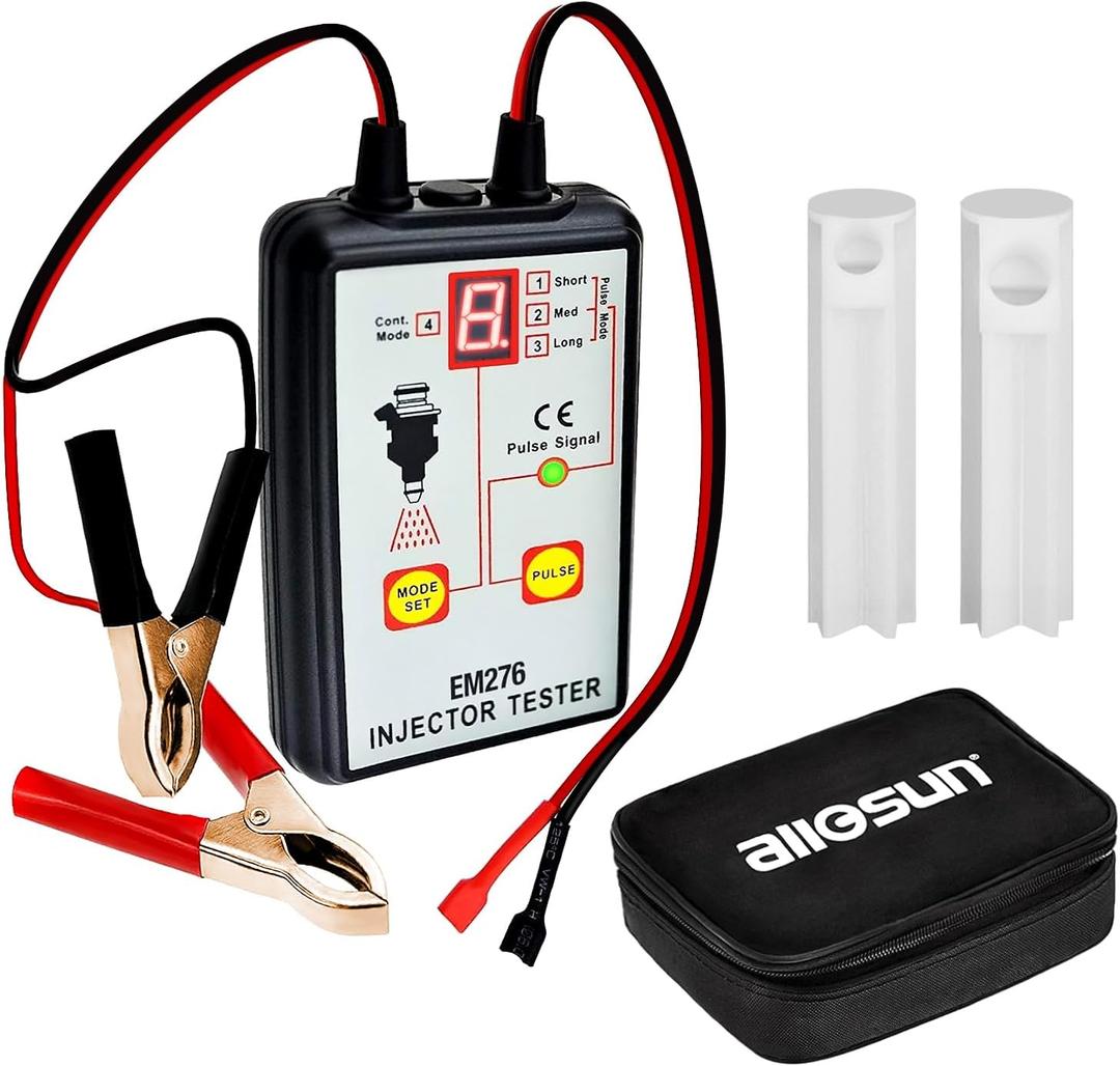 EM276SET Fuel Injector Tester & Adapter DIY Cleaning Tool Kit Set (Fuel Injector Tester + Adapter) Fuel System Cleaner Gasoline Engines