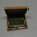 AOXONEL Womens Wallet Small Rfid Ladies Compact Bifold Leather Vintage Coin Purse With Zipper and Kiss Lock (Green)