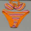 ZAFUL Women High Cut Bikini Sets String Sexy Swimsuit Two Piece Underwire Bathing Suit Brazilian Cheeky Cut Out Cute Swimwear (Large, Orange-New)