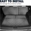 All-Weather Cargo Mats Compatible for Ford Escape Trunk Mat Backrest Mat,Trunk Mat Rear Seat Back Cargo Cover Protector Fit for Ford Escape 2013 2014 2015 2016 2017 2018 2019 Accessories