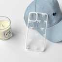 NITITOP Compatible with iPhone 11 Case Cute Clear Bowknot Pattern for Women Girl Bow Ribbon White Frame Design Shockproof Protective Girly Phone Cover - White Bow