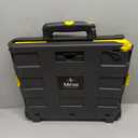 Inspired Living Ultra-Slim Rolling Collapsible Storage Pack-N-Roll Utility-carts, with Telescopic Handle, for Home, Garden, Shopping, Office, School use, Large, Yellow & Black (Large, Yellow)