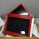 Flag Display Case for Small Flag, 3' x 5' American Flag Shadow Box with HD Tempered Glass and Wall Mount (Not for Burial Flag), Triangle Flag Holder Frame for Folded Flag - Mahogany (3'x5' Flag Case)