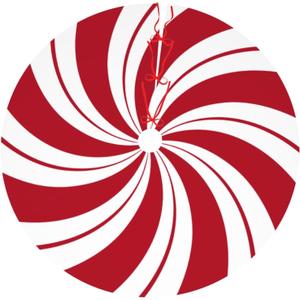 36" Red White Candy Cane Lollipop Pattern Traditional Christmas Tree Skirt Xmas Tree Skirt Mat Holiday Party Christmas Ornaments Decoration (Black2)