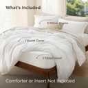 Bedsure California King Size Duvet Cover with Fitted Sheet - 4 Pieces Prewashed Cotton-Like Polyester Extra Soft Bedding Set, Includes 1 Duvet Cover 104''x98'', 2 Pillow Shams, 1 Fitted Sheet, White
