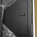 JFHID Package Delivery Box for Outside,Lockable Anti-Theft Parcel Drop Box with Mailbox Waterproof Weather Resistant Full Metal Frame for Porch Fence Curbside (21.6"x13.7"x17.7",Black)