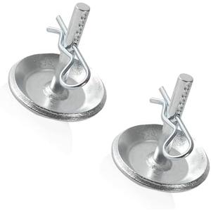 Adozsb Replacement Snow Plow Skid Shoes - Replaces Part ATV UTV Polaris K-Plow Nos 2205071 and 2208864 - Hardened Steel Snow Plow Non-Slip Base - with Quick-Release Cotter Pins (2-Pack) ﻿