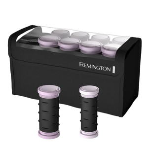 Remington Compact Ceramic Dual Voltage Hot Rollers for Long and Short Hair, Hair Setters, Hair Curlers, 11 ¼" Purple/Black, 10 Piece Set