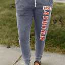 Blue 84 NCAA Womens NCAA Officially Licensed Women's Jogger Sweatpants Burnout (X-Large, Team Color)