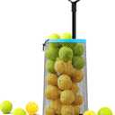 ZUKNC Lightweight Tennis Ball Hopper  Holds 50+ Tennis Balls or 40+ Pickleballs | Durable & Portable Adjustable Tennis Ball Picker | Great for Hard Court, Clay, Grass, Car Trunk (Blue)