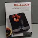 KitchenAid KQ908 Glass Surface 11 Pound Capacity Digital Kitchen and Food Scale, Black (One)