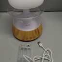 Rain Water Drop Humidifier - Mushroom Cloud Lamp Humidifier, Essential Oil Diffusers, 300ml White Noise Aromatherapy Diffusers with 7 Colors Cloud Lights for Home, Large Room, Office - Wood Grain