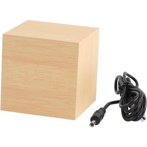 Ciieeo Creative LED Digital Alarm Clock USB Charging Mute Function Premium Wood Material for Home Office Use Light Yellow with White Light
