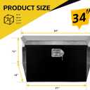 MaxxHaul 34" Steel Trailer Tongue Box, A-Frame Storage Chest with Lockable Latch Weather Resistant Tool Box for RV, Utility Trailer, and Boat (80349)