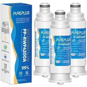 PUREPLUS DA97-17376B Replacement for Samsung HAF-QIN, HAF-QIN/EXP, DA97-08006C, RF23M8070SG, RF23M8070SR, RF23M8090SG, RF23M8090SR, RF23M8570SR, RF23M8590SG,RWF4200A, Refrigerator Water Filter,3PACK