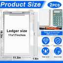 2 Pcs Aluminum 11'' x 17'' Clipboard with Storage Heavy Duty Metal Lightweight Form Holder with Capacity Clip 1 Compartment Clipboard for Student Teacher
