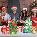 2 x HAKOTI Peppermint Christmas Decorations Tableware, Candy Christmas Decorations includes Peppermint Plates and Peppermint Napkins, Candy Cane Plates and Napkins for Peppermint Candy Decorations