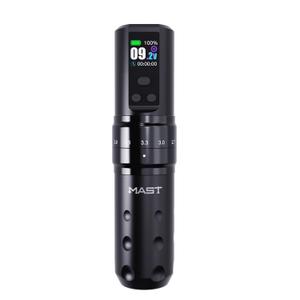 Mast Tattoo Fold2 Pro Wireless Tattoo Gun Rotary Pen Machine, Powerful Motor by Mcore, Smart Display, 7 Strokes Length for Pro Artists (Black)
